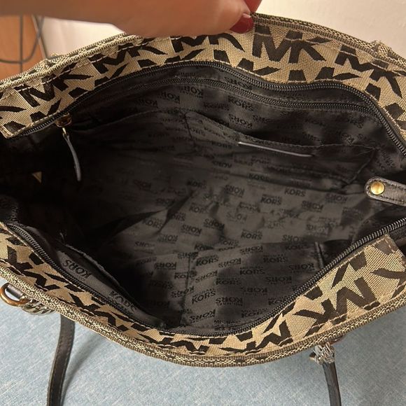 Michael Kors Canvas Monogram Bag Tote Bag - Picture 5 of 11